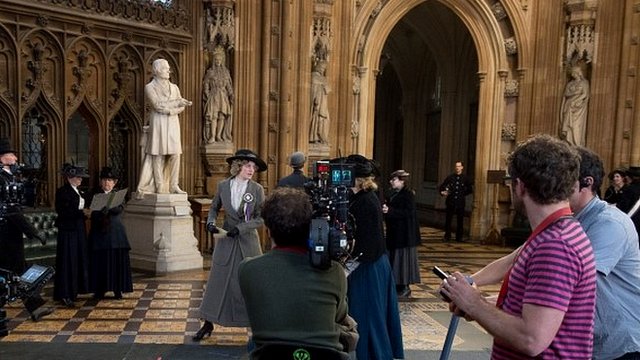 'Suffragette' filming in the Houses of Parliament