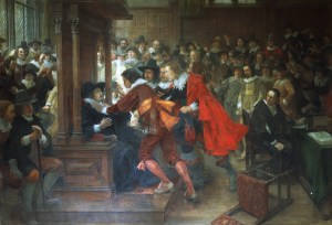 House of Commons 1628-9 Speaker Finch held by Holles and Valentine