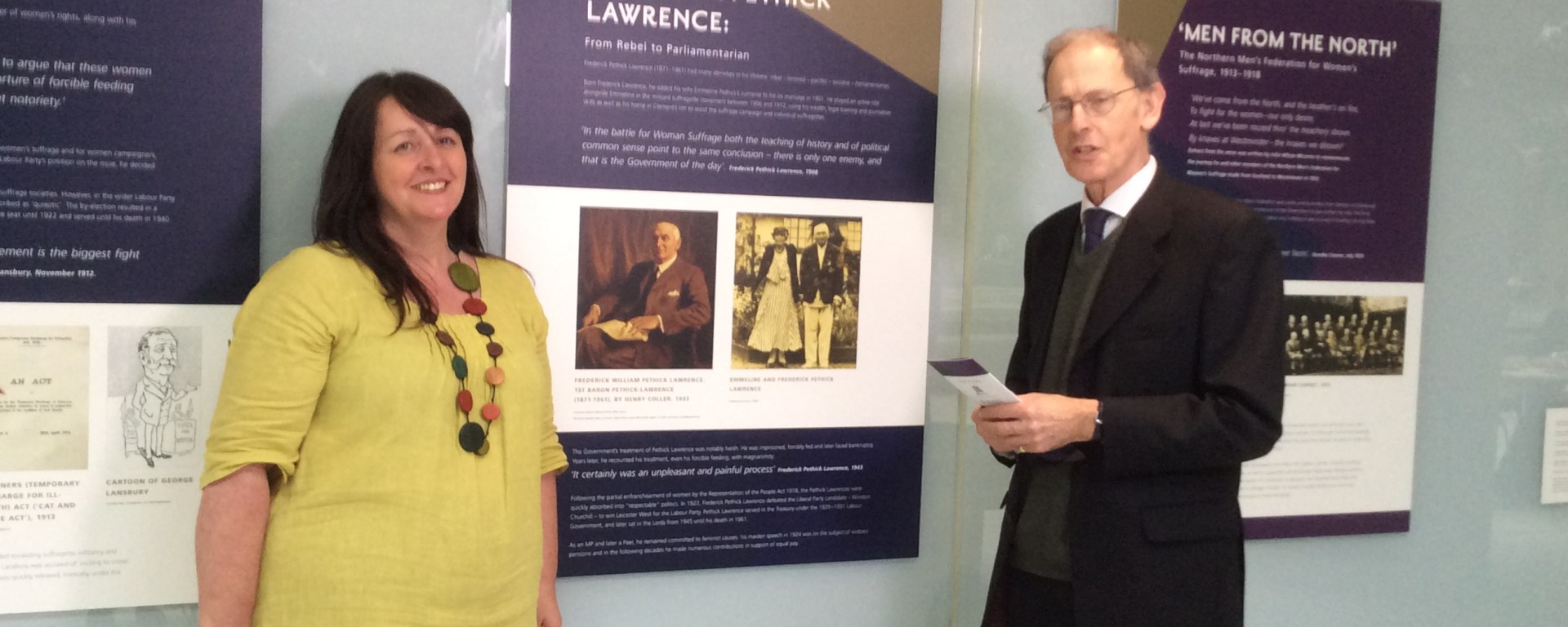 Dr Claire Eustance with David Natzler