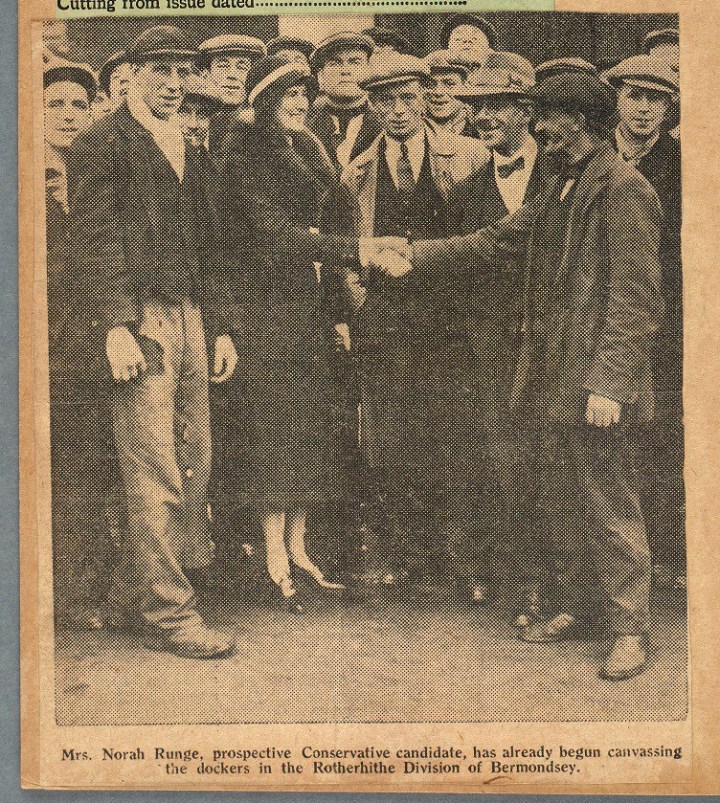 Norah Runge scrapbook. Parliamentary Archives, RUN/1