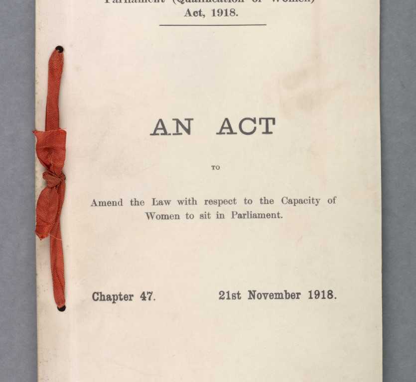 1918 Parliament Qualification of Women Act