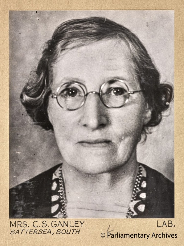 Mrs C S Ganley, Battersea, South. July 1945. © Parliamentary Archives, PHO/9/1/29/1 