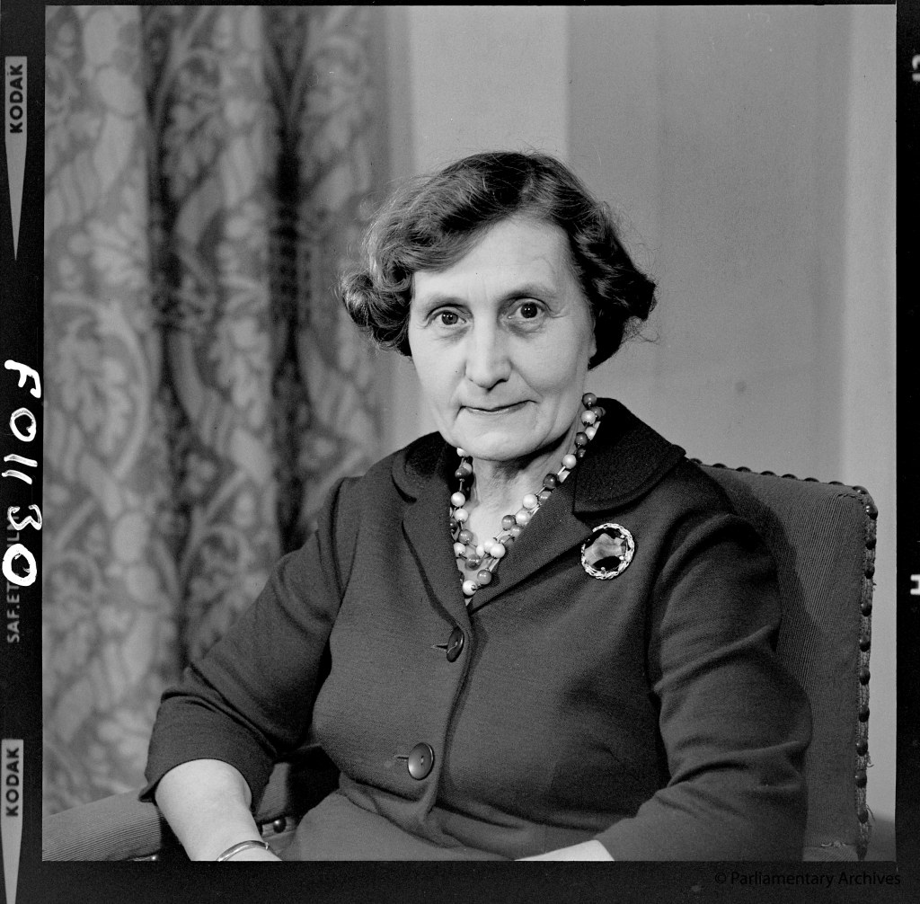 Joyce Butler, 21 May 1964. Parliamentary Archives, PUD/F/1130