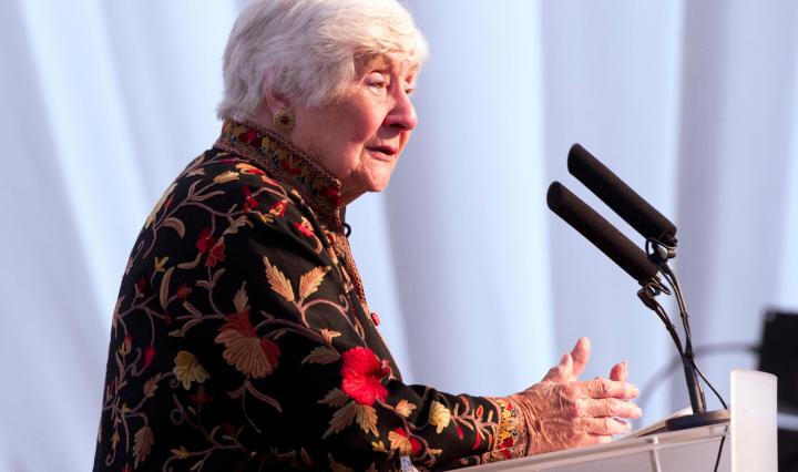 Shirley Williams talks at Oxford Arts festival 2017